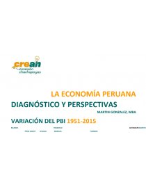 LA ECONOMÍA PERUANA DIAGNÓSTICO Y PERSPECTIVAS. Página 1