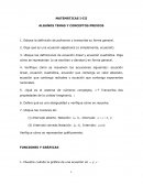 Ubique las definiciones de ecuación lineal y ecuación cuadrática. Diga cómo se representan