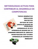 EXISTEN UNA SERIE DE METODOLOGIAS QUE ERMITEN DESARROLLAR COMPETENCIAS QUE SIGNIFICA PONER EN JUEGO UNA SERIE DE HABILIDADES