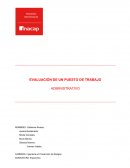 EVALUACIÓN DE UN PUESTO DE TRABAJO ADMINISTRATIVO
