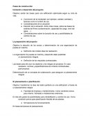 Iniciación o desarrollo del proyecto