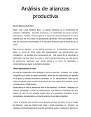 Análisis de alianzas productiva Teoría Alianza productiva