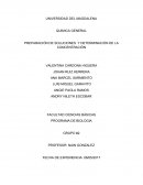 PREPARACIÓN DE SOLUCIONES Y DETERMINACIÓN DE LA CONCENTRACIÓN