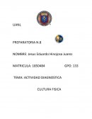 TEMA: ACTIVIDAD DIAGNOSTICA CULTURA FISICA