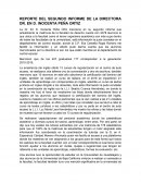 REPORTE DEL SEGUNDO INFORME DE LA DIRECTORA DR. EN D. INOCENTA PEÑA ORTIZ