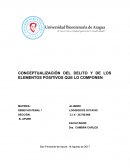 CONCEPTUALIZACIÓN DEL DELITO Y DE LOS ELEMENTOS POSITIVOS QUE LO COMPONEN