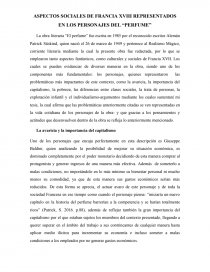 ASPECTOS SOCIALES DE FRANCIA XVIII REPRESENTADOS EN LOS PERSONAJES DEL PERFUME. Página 1