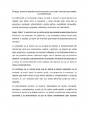 Relación de la economía con otras ciencias para saber su importancia.