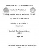 Actividad de aprendizaje 1.2 Cuestionario CONTEXTO SOCIAL DE LA PROFESION