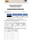 EXAMEN DIAGNOSTICO MATEMATICAS PRIMER GRADO SECUNDRIA