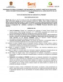 Acta de designación de candidato al PROEEB