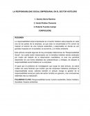 LA RESPONSABILIDAD SOCIAL EMPRESARIAL EN EL SECTOR HOTELERO