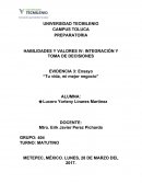 EVIDENCIA 3: Ensayo “Tu vida, mi mejor negocio”