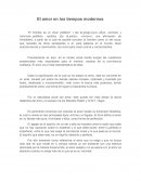El amor en los tiempos modernos