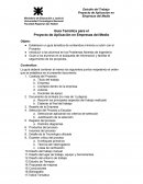 Guía Temática para el Proyecto de Aplicación en Empresas del Medio