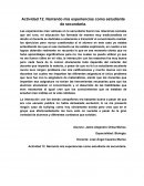 Actividad 12. Narrando mis experiencias como estudiante de secundaria