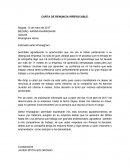 Carta de renuncia irrevocable