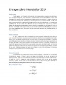 Ensayo sobre Interestellar 2014