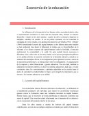 Economía de la educación. La teoría del capital humano