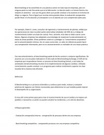 Benchmarking se ha convertido en una práctica común en todo tipo de empresas. Página 1