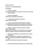 LA MATERIA Y SUS TRANSFORMACIONES. CUESTIONARIO