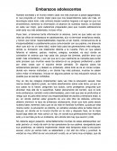 Embarazos adolescentes. Nuestra sociedad y el mundo entero cada vez más avanzan a pasos agigantados