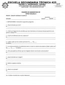 EXAMEN DE DIAGNOSTICO DE ARTES VISUALES I