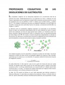 PROPIEDADES COLIGATIVAS DE LAS DISOLUCIONES DE ELECTROLITOS