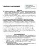LENGUAJE TERMODINAMICO La termodinámica forma parte del área de la Química y por supuesto de la Física