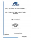 Gestión del capital humano y liderazgo v1