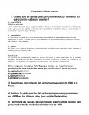 Cuáles son las ramas que conforman el sector primario? En qué consiste cada una de ellas?