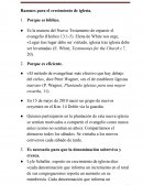 Seminario de Crecimiento Razones para el crecimiento de iglesia.