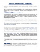 JEHOVA ES NUESTRA HERENCIA