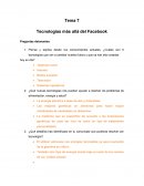 Tema 7 Tecnologías más allá del Facebook