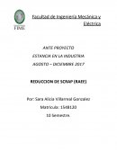 ANTE PROYECTO ESTANCIA EN LA INDUSTRIA