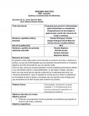 Resumen analitico. Química y Conservación de Alimentos
