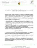 ACTA DE REINSTALACION DEL CENTRO REGIONAL DE CONTROL DE INCENDIOS FORESTALES, REGION XV MESETA COMITECA TOJOLABAL 2017