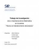 Uso e importancia de la Matemática en la carrera “Técnico en Mantenimiento Aeronáutico”