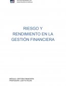 RIESGO Y RENDIMIENTO EN LA GESTIÓN FINANCIERA