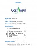 RAZÓN: SOCIAL: GAS AZUL S.A.