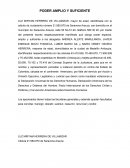 PODER AMPLIO Y SUFICIENTE