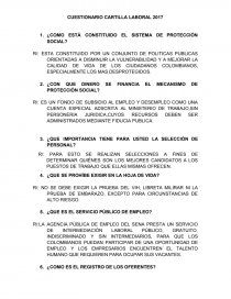 CUESTIONARIO CARTILLA LABORAL 2017. Página 1