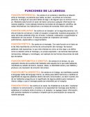 FUNCIONES DE LA LENGUA. VARIACIONES DE LA LENGUA