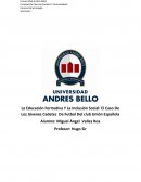 La Educación Formativa Y La Inclusión Social: El Caso De Los Jóvenes Cadetes De Futbol Del club Unión Española