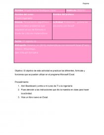 Pensamiento algorítmico para modelar problemas que requieran el uso de fórmulas a través de cálculos matemáticos. Página 1
