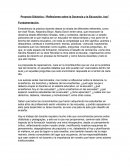 Proyecto Didáctico: “Reflexiones sobre la Docencia y la Educación, hoy”