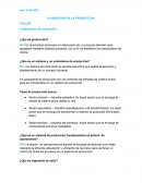 PLANEACION DE LA PRODUCCION TALLER