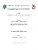 LA APLICACIÓN DE ECUACIONES LINEALES PARA DETERMINAR LA OFERTA Y DEMANDA DE LA EMPRESA FRUTARIC S.A