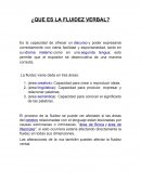 ¿Que es la fluidez verbal?