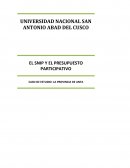 EL SNIP Y EL PRESUPUESTO PARTICIPATIVO